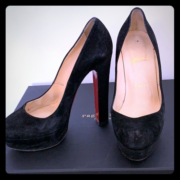 thick heel louboutin